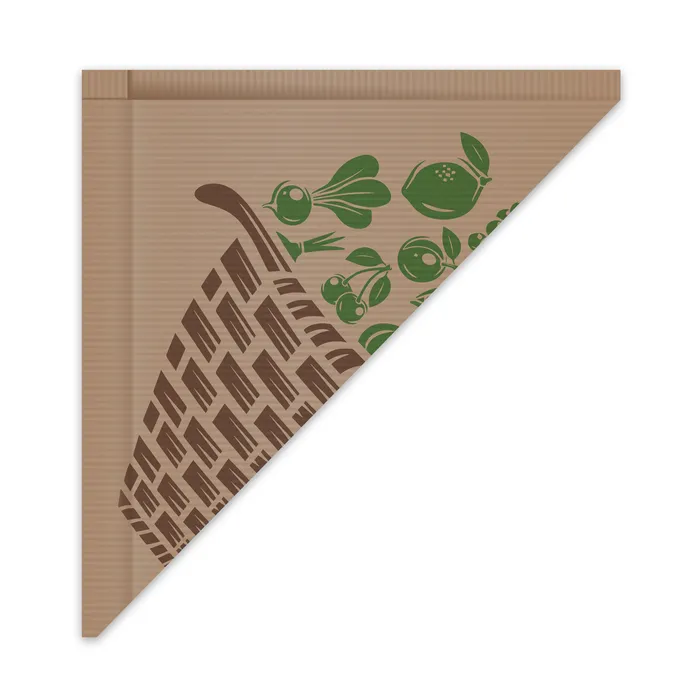 Główne zdjęcie produktu Papírový kornout hnědý 37 x 37 cm `1500g` vázaný [1000 ks]