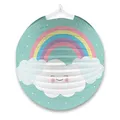 Lampion papierowy Tęcza & chmurka średnica 25 cm [1 szt.]