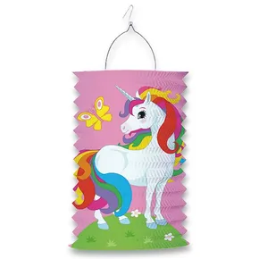 Papierowy lampion Jednorożec długość 28 cm