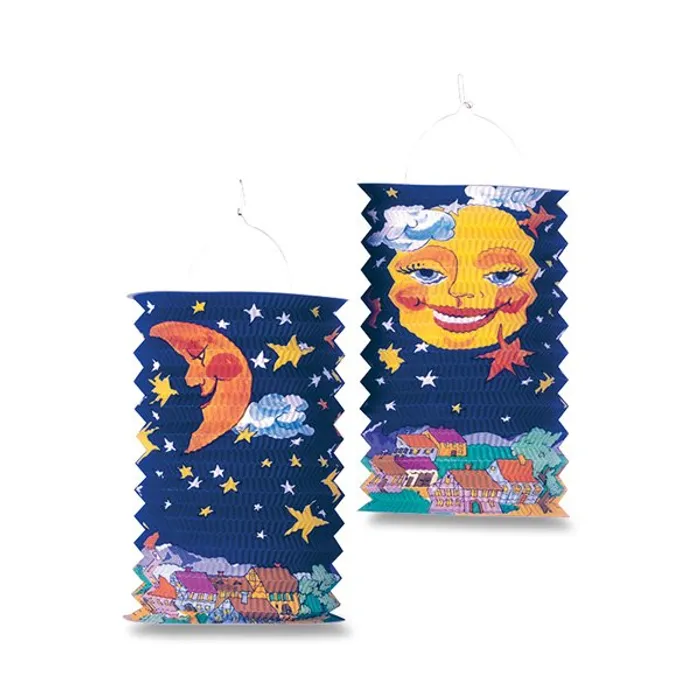 Główne zdjęcie produktu Papírový lampión Sun and Moon délka 28 cm