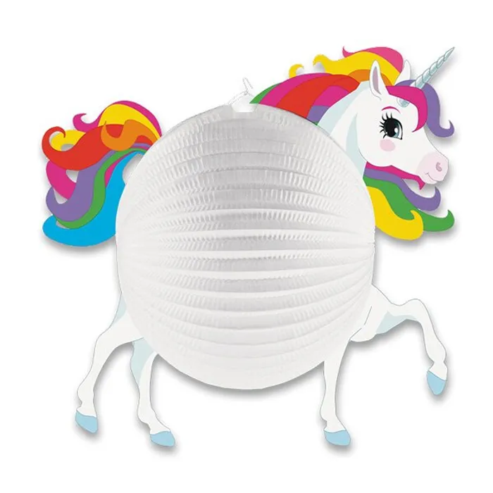 Główne zdjęcie produktu Papírový lampion Unicorn průměr 25 cm