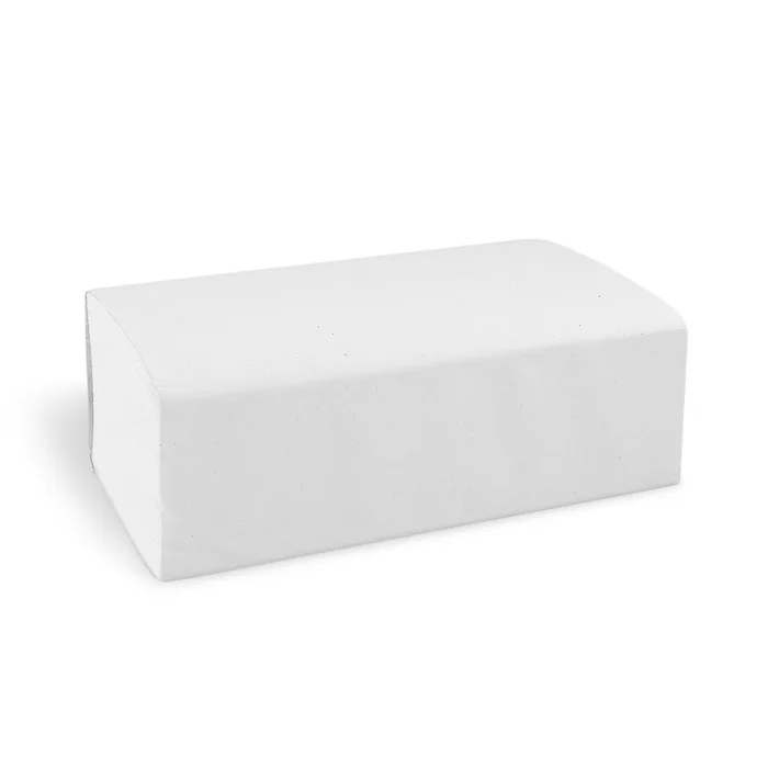 Główne zdjęcie produktu Papírový ručník skládaný ZZ 2-vrstvý bílý 23 x 23 cm [3200 ks]