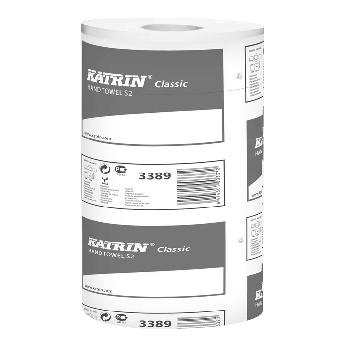 Główne zdjęcie produktu Papírový ručník v roli Katrin Classic S2 2-vrstvý 20cm x 60m (průměr 14 cm) [1 ks]