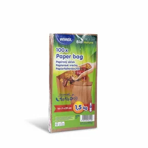 Torebka fałdowa (PAP FSC Mix) brązowa 14+7 x 29 cm `1,5kg` [100 szt]
