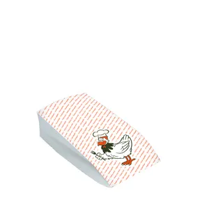 Torebka (PAP/PE) 2-w tłuszczoodporna 10,5+5,5 x 24 cm `1/2` na kurczaka [100 szt]