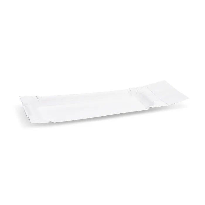 Główne zdjęcie produktu Papírový tácek s útržkem bílý 8 x 18+3 cm [250 ks]