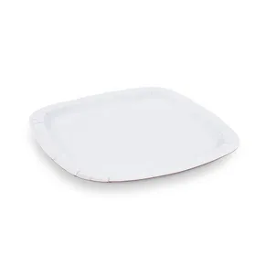 Talerz papierowy kwadratowy biały 24 x 24 cm [100 szt]