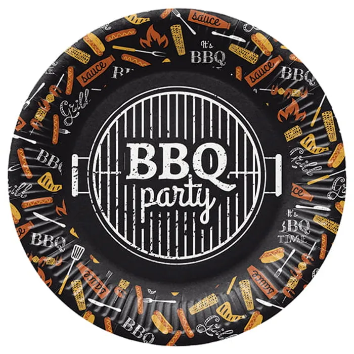 Główne zdjęcie produktu Papírový talíř (FSC Mix) BBQ Party O23cm [8 ks]