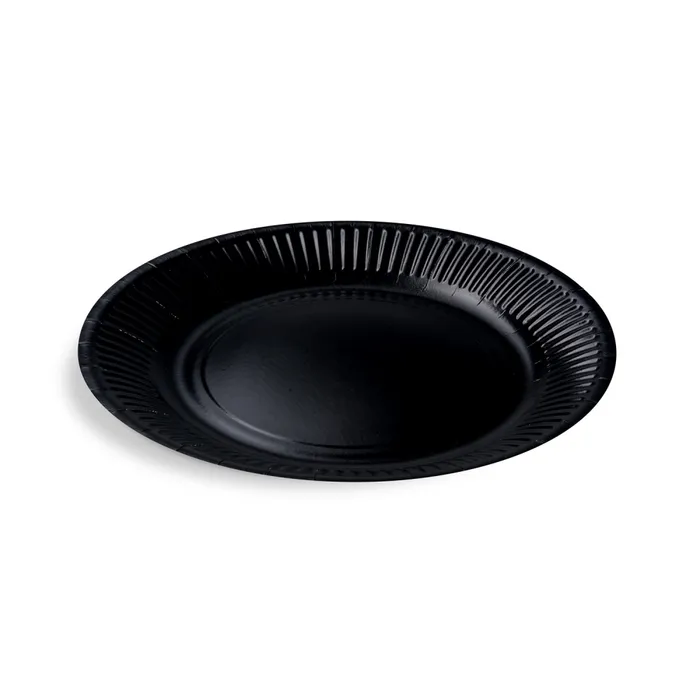 Główne zdjęcie produktu Papírový talíř (FSC Mix) černý průměr 23cm [10 ks]