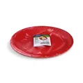 Talerz papierowy (FSC Mix) czerwony średnica 23cm [10 szt]