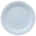 Talerz papierowy (FSC Mix) Dots Light Blue O23cm [8 szt]