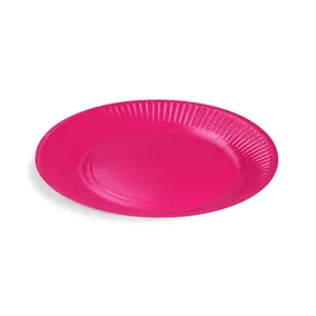 Talerz papierowy (FSC Mix) fuksja średnica 23cm [10 szt]