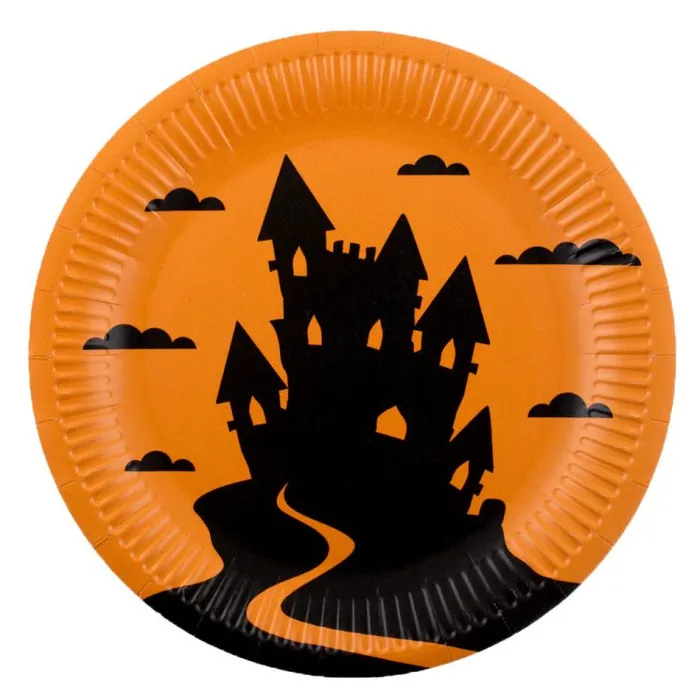 Główne zdjęcie produktu Papírový talíř (FSC Mix) Funny Halloween O23cm [8 ks]