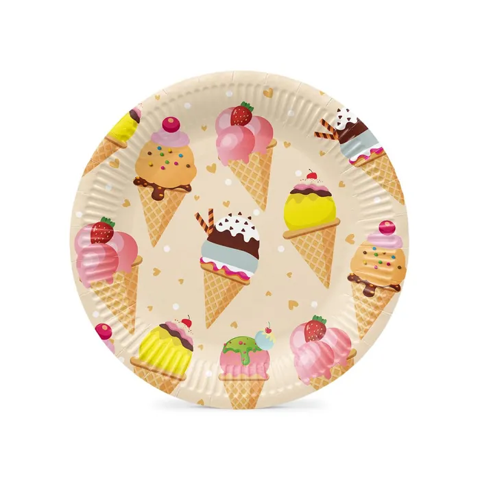 Główne zdjęcie produktu Papírový talíř (FSC Mix) Ice Cream O23cm [8 ks]