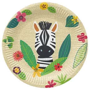Talerz papierowy (FSC Mix) Jungle Friends O23cm [8 szt]