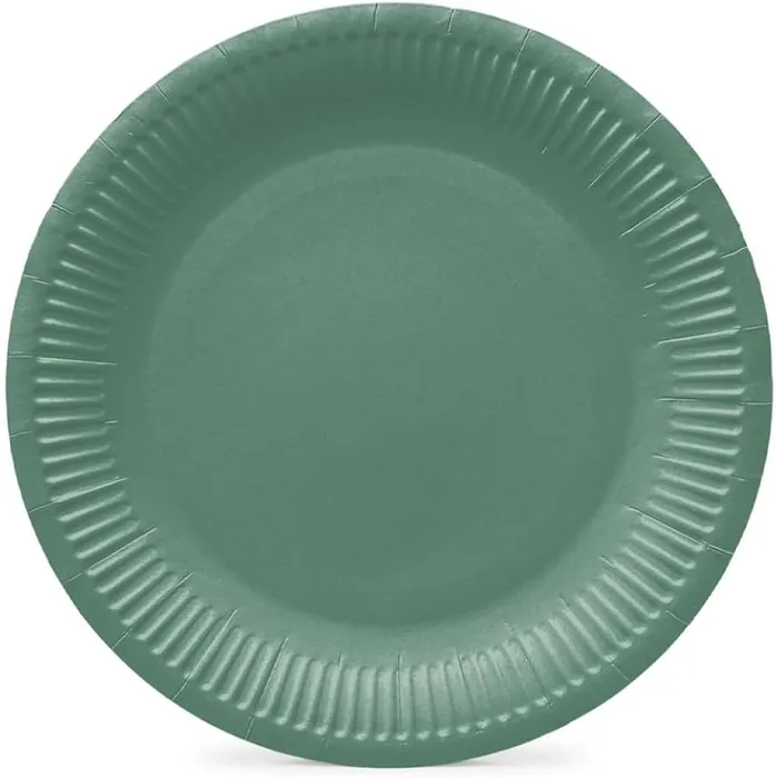 Główne zdjęcie produktu Papírový talíř (FSC Mix) Monocolor dark green O23cm [8 ks]