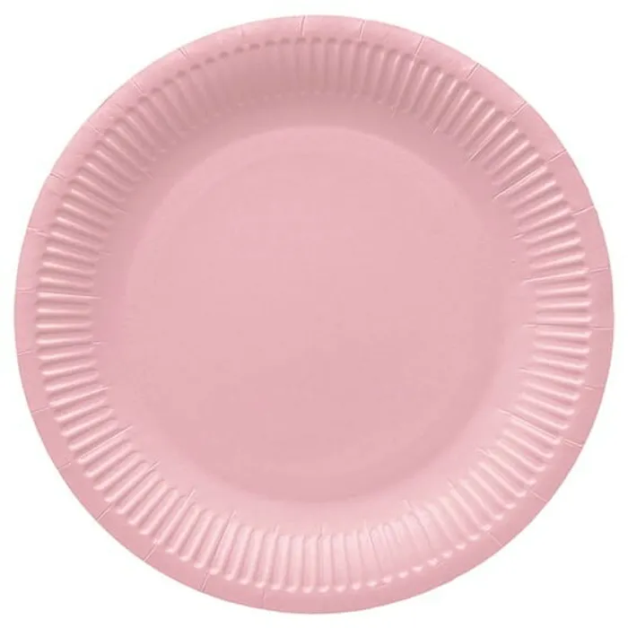 Główne zdjęcie produktu Papírový talíř (FSC Mix) Monocolor light pink O23cm [8 ks]