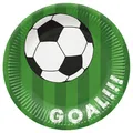 Talerz papierowy (FSC Mix) Soccer ball green O23cm [8 szt]