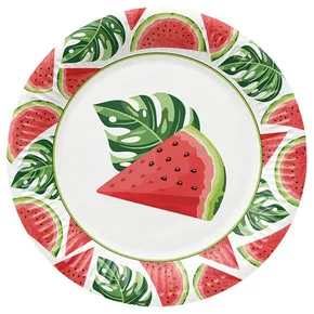 Talerz papierowy (FSC Mix) Tasty Watermelons O23cm [8 szt]