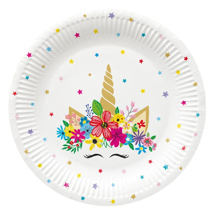 Główne zdjęcie produktu Papírový talíř (FSC Mix) Unicorn Party O23cm [8 ks]
