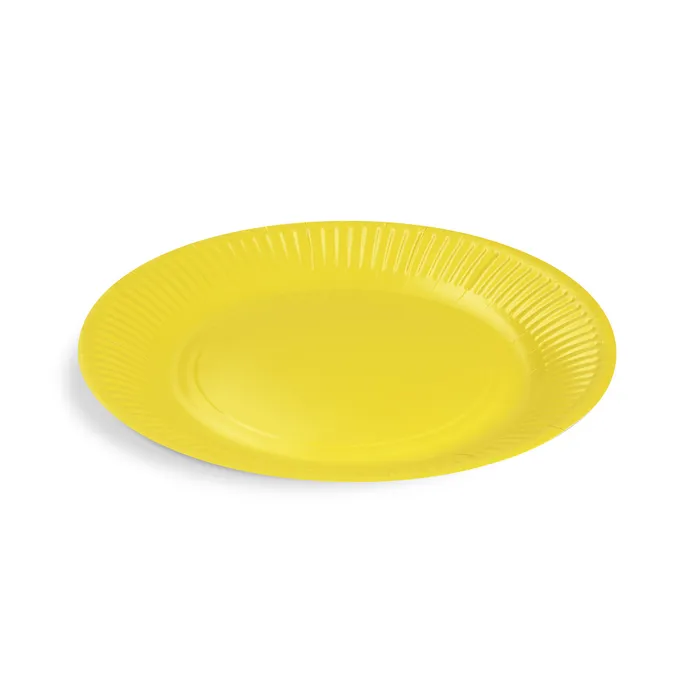 Główne zdjęcie produktu Papírový talíř (FSC Mix) žlutý průměr 23cm [10 ks]