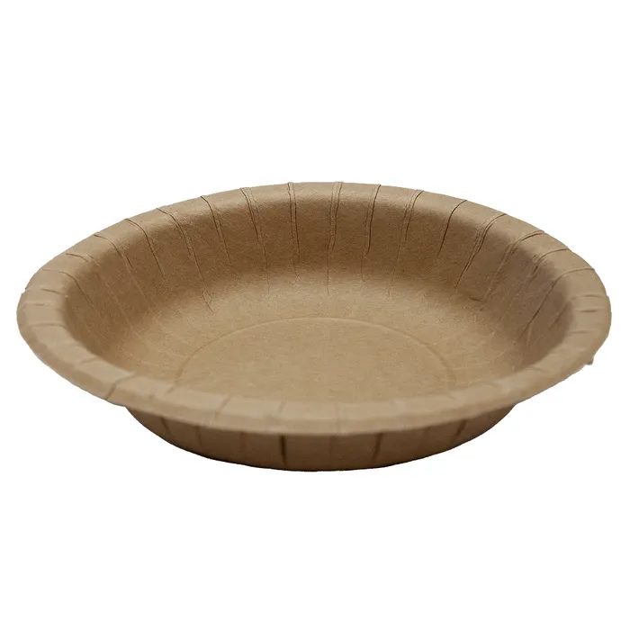 Główne zdjęcie produktu Papírový talíř hluboký na polévku / salát KRAFT průměr 20 cm [50 ks]