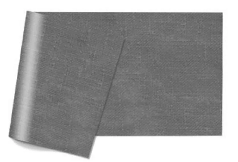 Główne zdjęcie produktu Papírový ubrus 100 x 100 cm efekt netkaná textílie antracit [20 ks]