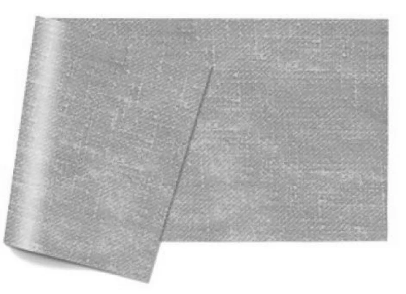 Główne zdjęcie produktu Papírový ubrus 100 x 100 cm efekt netkaná textílie zlatý [20 ks]