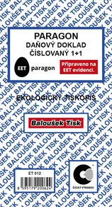 Paragon - dokument podatkowy numerowany ET012