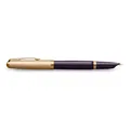 Parker 51 Deluxe Plum GT 18K stalówka F