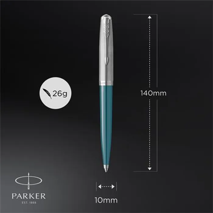 Główne zdjęcie produktu Parker 51 Teal Blue CT kuličkové pero