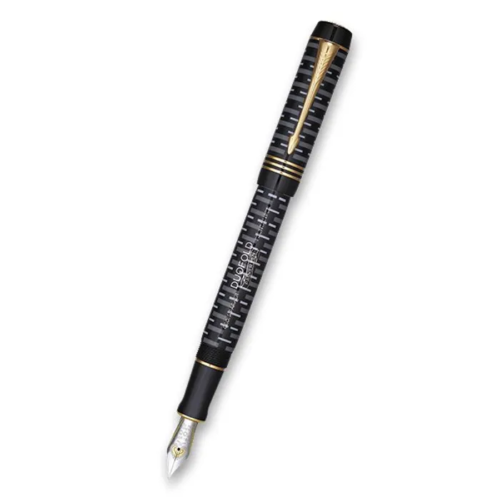 Główne zdjęcie produktu Parker Duofold 100th LE Black GT CNT hrot M