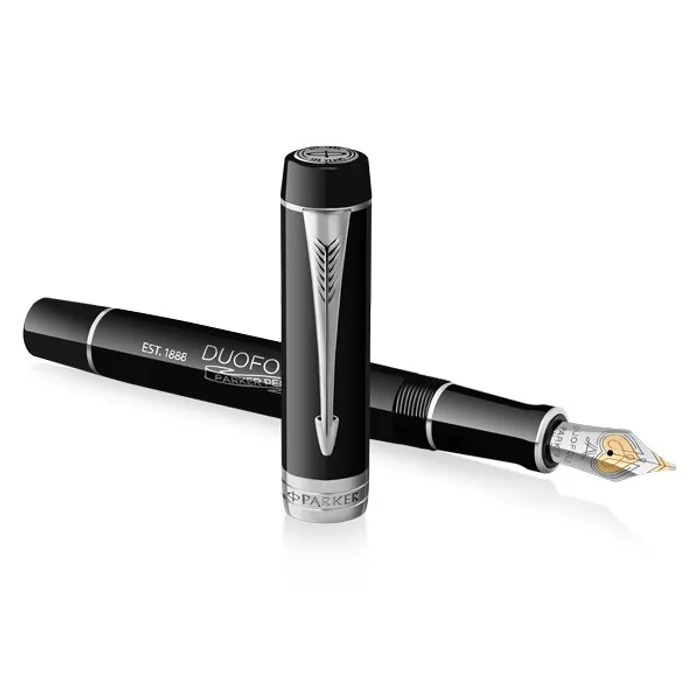 Główne zdjęcie produktu Parker Duofold 135th SE Black CT plnicí pero, dárková sada s pouzdrem hrot M