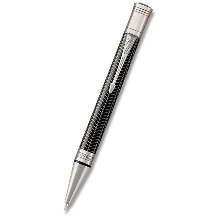 Główne zdjęcie produktu Parker Duofold Prestige Black Chevron kuličková tužka