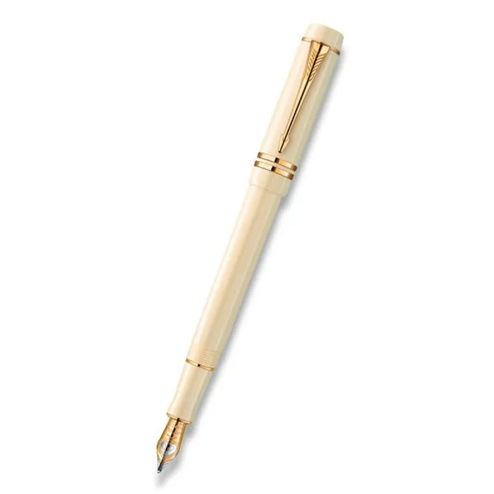 Główne zdjęcie produktu Parker Duofold White Ivorine GT hrot F