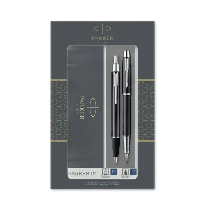 Główne zdjęcie produktu Parker IM Black CT sada plnicí pero a kuličková tužka
