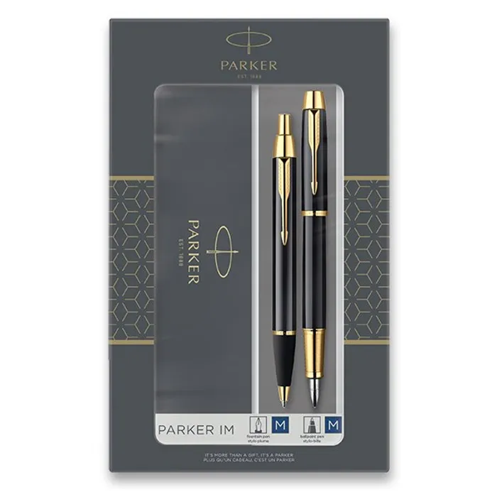 Główne zdjęcie produktu Parker IM Black GT sada plnicí pero a kuličková tužka