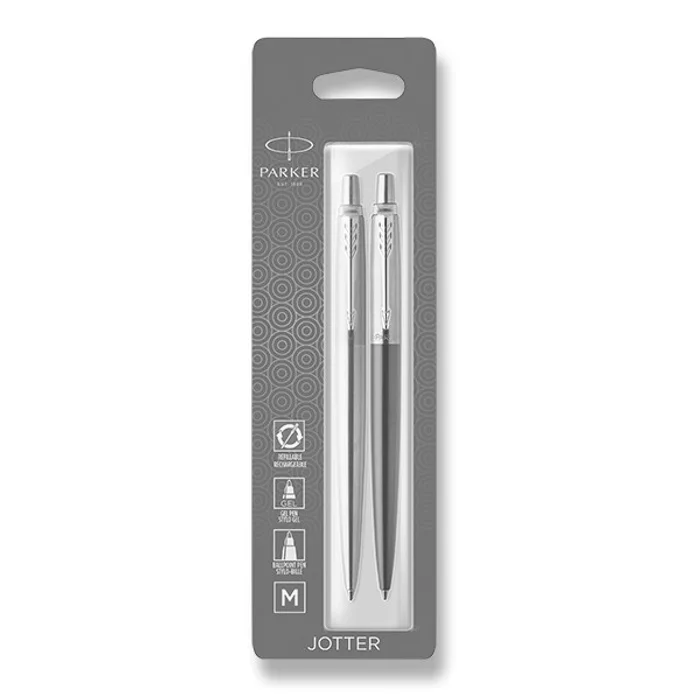 Główne zdjęcie produktu Parker Jotter Stainless Steel CT a Kensington Red CT kuličková tužka, blistr