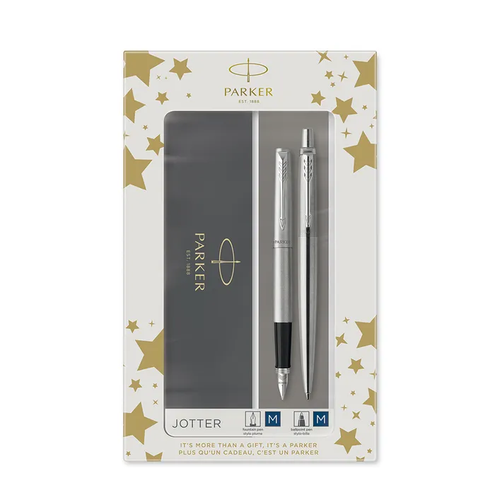 Główne zdjęcie produktu Parker Jotter Stainless Steel CT sada kuličková tužka a plnicí pero