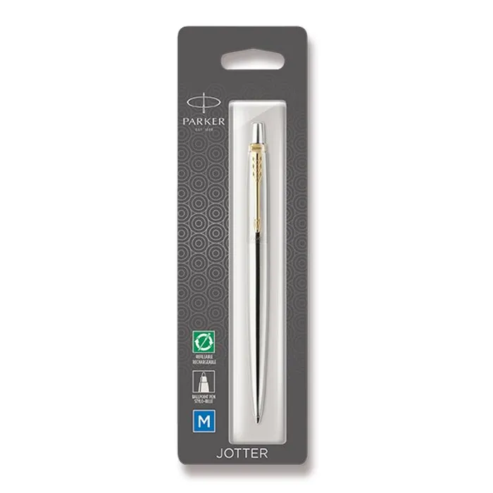 Główne zdjęcie produktu Parker Jotter Stainless Steel GT kuličková tužka, blistr