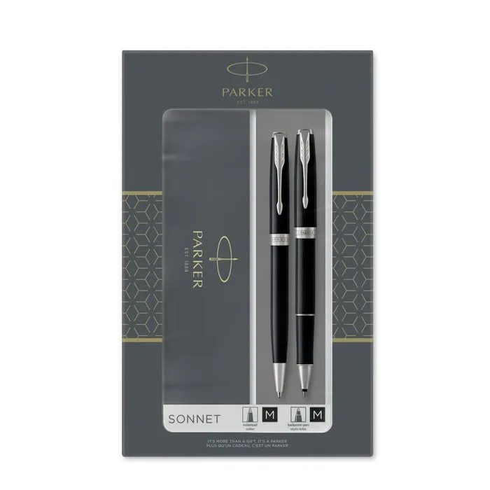 Główne zdjęcie produktu Parker Sonnet Black CT sada roller a kuličková tužka