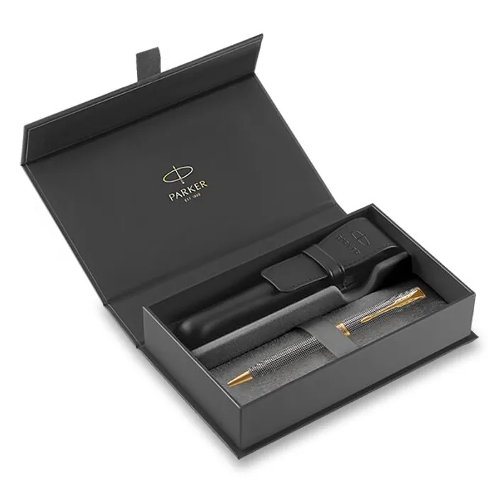 Główne zdjęcie produktu Parker Sonnet Deluxe Silver Chiselled GT kuličkové pero, dárková kazeta s kožeým pouzdrem