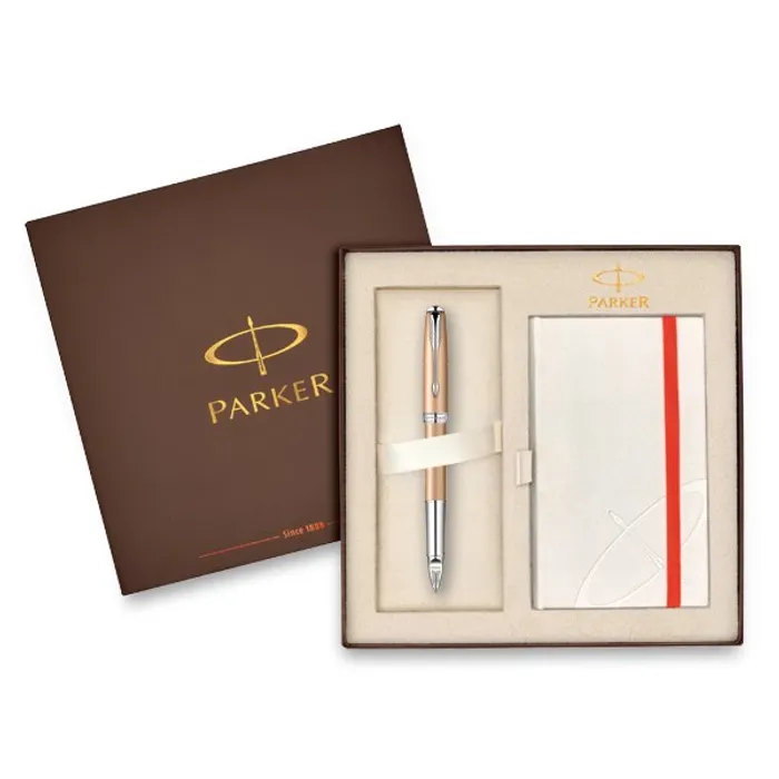 Główne zdjęcie produktu Parker Sonnet Pink Gold sada 5TH a zápisník