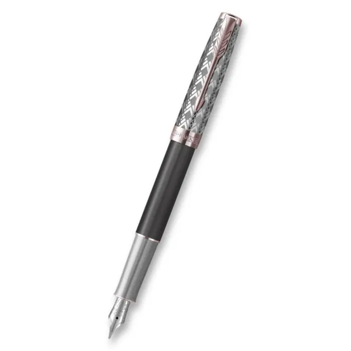 Główne zdjęcie produktu Parker Sonnet Premium Metal Grey PGT hrot F