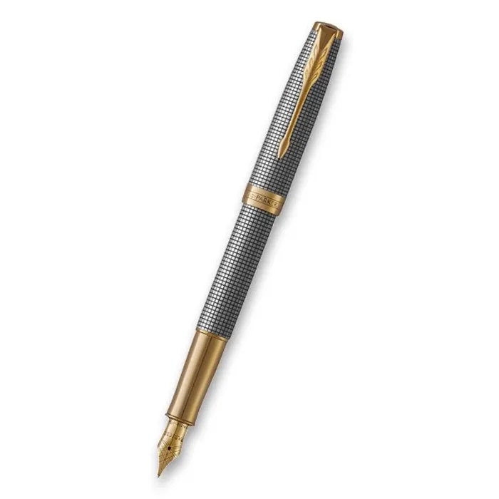 Główne zdjęcie produktu Parker Sonnet Silver Chiselled GT hrot F