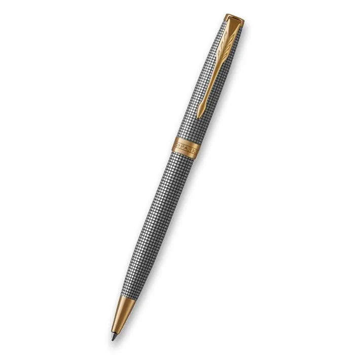 Główne zdjęcie produktu Parker Sonnet Silver Chiselled GT kuličková tužka