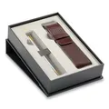 Parker Sonnet Stainless Steel GT kuličková tužka, dárková sada s pouzdrem