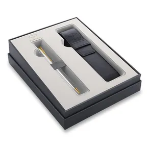 Parker Sonnet Stainless Steel GT długopis kulkowy, zestaw upominkowy z etui