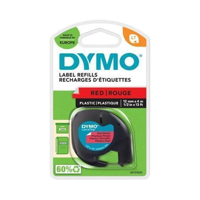 Główne zdjęcie produktu Páska, 12 mm x 4 m, DYMO "Letratag", červená