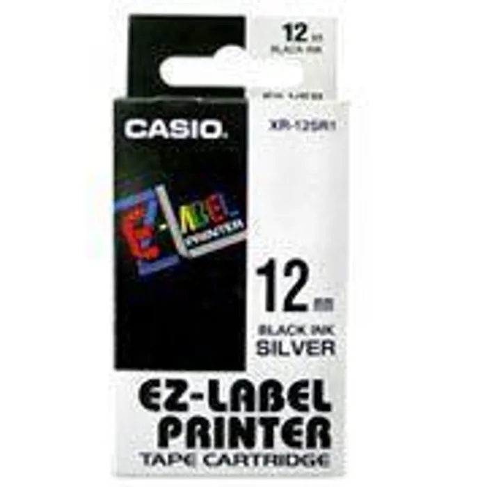 Główne zdjęcie produktu Páska, 12 mm x 8 m, CASIO, bílá-černá